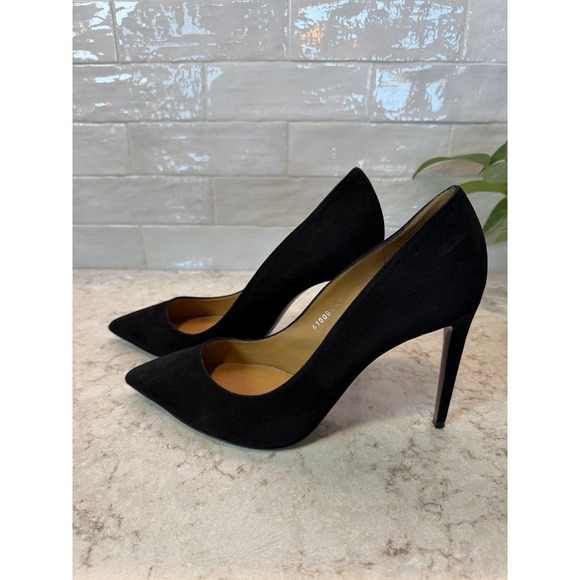 Ralph Lauren Purple Label, Women's Celia Black Suede, Pumps, Size EU 39 - Picture 3 of 6